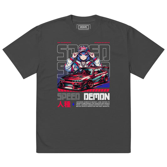(Speed Demon) Oversized faded t-shirt