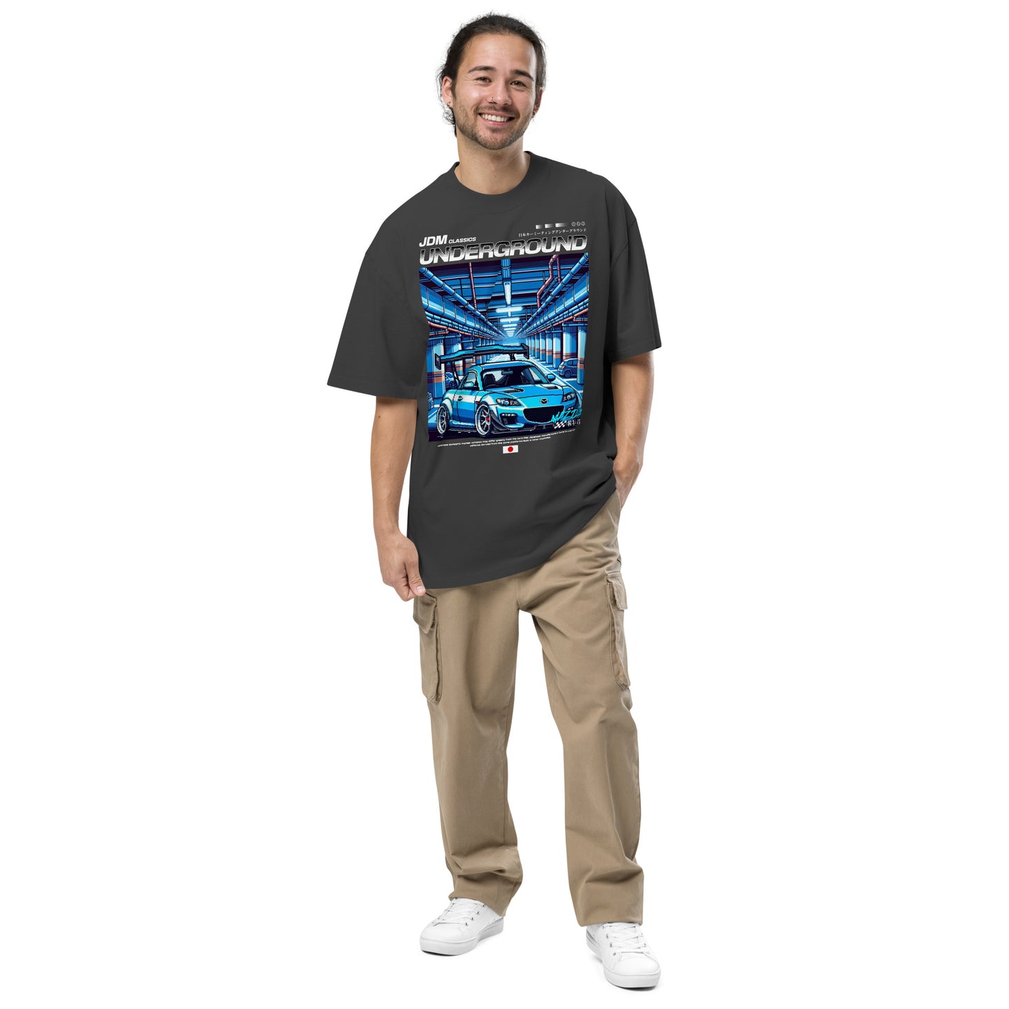 (JDM Underground) Oversized faded t-shirt